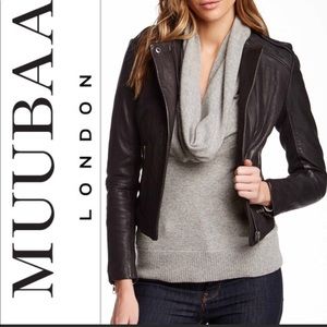 Luxurious Muubaa Leather Biker Jacket, US 6